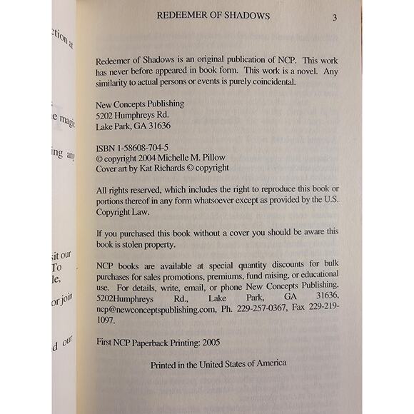 Tribes of the Vampire: Redeemer of Shadows by Michelle M Pillow 2005 PB - Picture 2 of 4